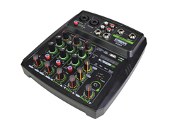 4 Channel Mixer with Bluetooth, USB and Echo